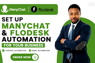 set up manychat and flodesk automation for your business
