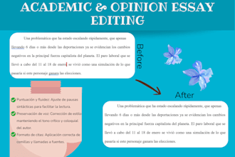 proofread and edit your spanish text for grammar and clarity