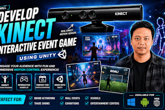 develop kinect interactive event game using unity