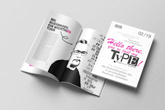 design layouts for magazines, lookbooks, or brochures