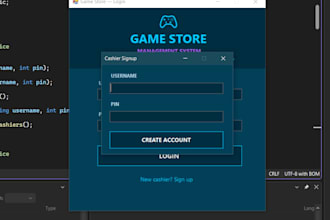 develop a c sharp game store application with oop and database