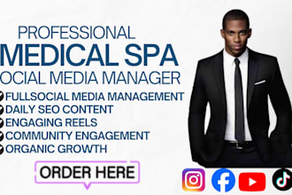 be your medical spa social media manager social media marketing manager