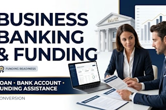 help with business bank accounts, business loans and funding
