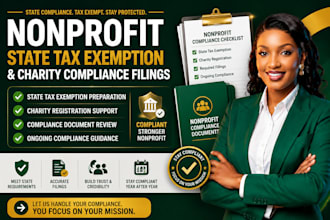 prepare nonprofit state tax exemption and charity compliance filings