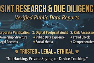 do professional osint research and due diligence