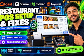 setup toast pos square pos clover pos loyverse pos fix restaurant menu sync