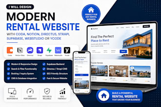 design coda notion sites directus strapi supabase webstudio ycode rental website
