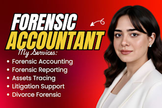 conduct fraud investigation, trace assets, and prepare forensic report