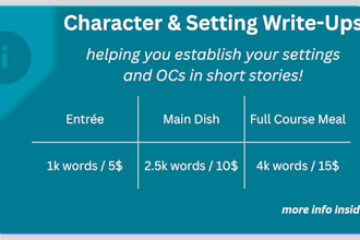 write a short story for you or your characters