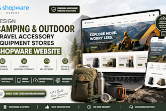 design camping outdoor travel accessory equipment stores shopware website