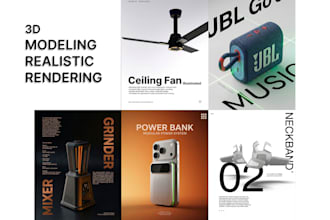 realistic 3d rendering, 3d modeling and 3d product design