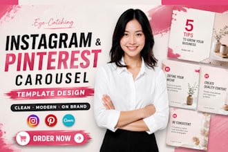 design canva instagram post templates carousel and pinterest pin templates