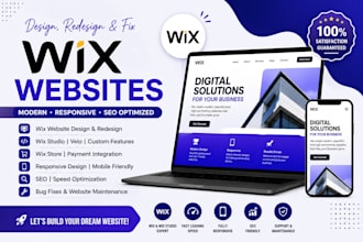 redesign, fix wix website, wix studio