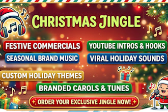 create a catchy christmas jingle for your business brand or youtube