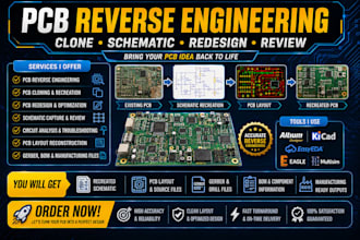 pcb reverse engineer pcb cloning pcb redesign schematic review modify pcb layout