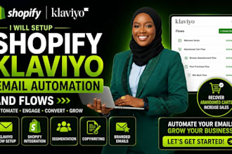 setup shopify klaviyo email automation and flows
