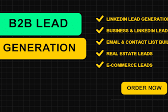 do targeted b2b lead generation,prospect,linkedin leads and email list building