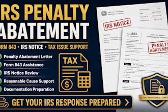draft your irs penalty abatement letter, fix irs issues and form 843