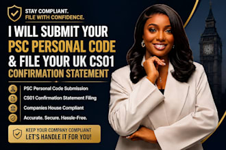 submit your psc personal code and file your uk cs01 confirmation statement