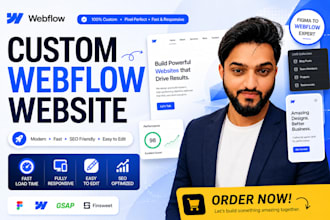 create custom webflow website