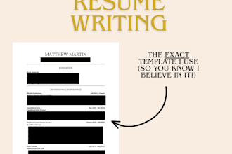 write a professional resume for you