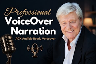 be your american male voiceover, narrator, voice acting with commercial right