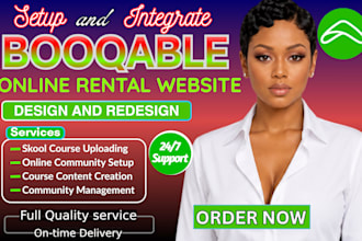 design booqable online rental service website, online booking website