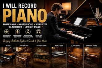 record clavichord, wurlitzer, melodica, celesta, harpsichord and hammond organ