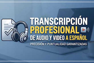 transcripción de vídeo, audios o fotos a texto en español