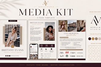 design an aesthetic canva media kit for beauty and lifestyle influencers