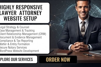design law firm logo attorney lawyer legal office tax notary wordpress website