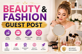 publish your fashion and beauty guest post on high DR sites
