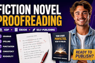 proofread your fiction novel or ebook for KDP