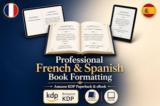 format and publish your french or spanish book on amazon KDP
