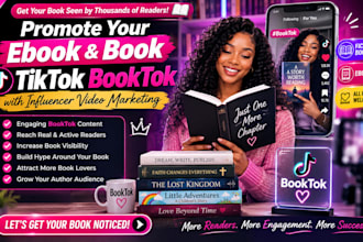 promote your ebook and book on tiktok booktok with influencer video marketing