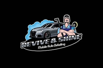 make corporate logo for a mobile auto detailing company