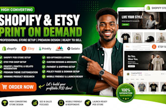 setup shopify print on demand store etsy pod store with printful printify gelato