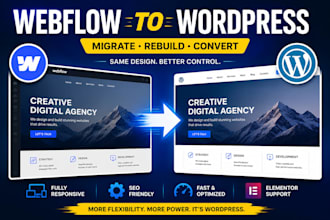 migrate webflow to wordpress, webflow website conversion to wordpress