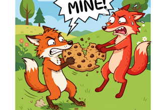 draw a custom cartoon comic strip for you