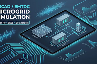 pscad microgrid simulation bess simulation solar pv pscad ev charger modeling