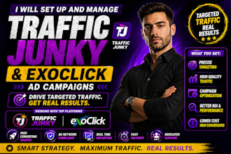 set up trafficjunky and exoclick campaigns for your business