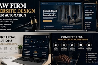 design a law firm website, lawyer website and legal clm automation