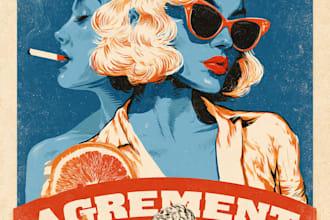 create retro style illustrations with vintage vibes