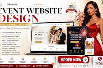 squarespace new year eve event website wedding organizer party planning website