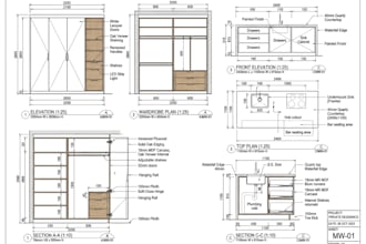 create accurate 2d shop drawings for millwork, cabinetry and furniture