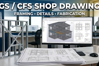 create lgs and cfs shop drawings for light gauge steel framing