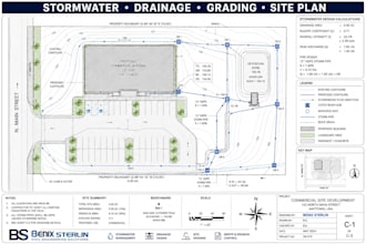 design stormwater drainage site grading and swppp plans