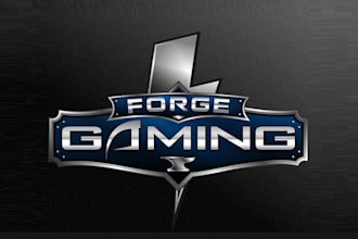 design classic forge gaming theme logo