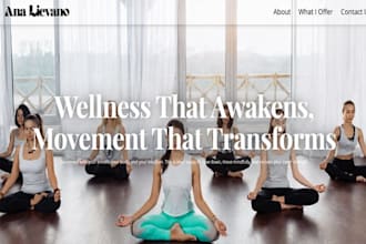 design wix yoga studio website yoga instructor fitness class wellness website