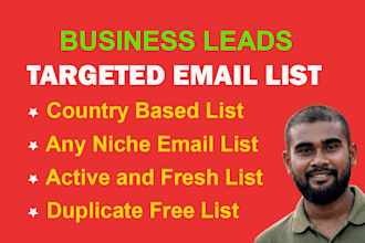 do niche targeted email list, b2b, bulk email list for email marketing